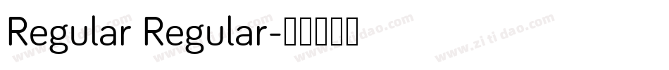 Regular Regular字体转换
